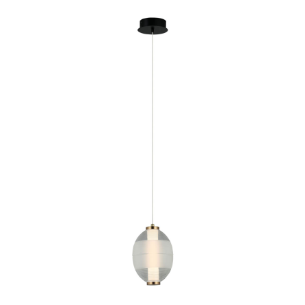 Italux Rinot  PND-45372-1-WH-CL lampa wisząca nowoczesna stal, akryl, szkło IP20 LED 8W 3000K 15cm