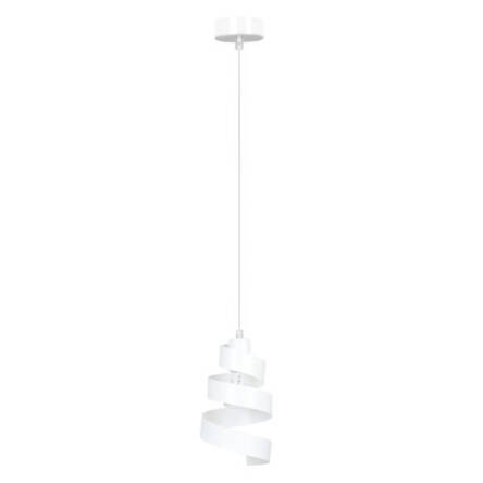 Emibig SAGA 1 WHITE 351/1 lampa wisząca nowoczesna najnowszy design biała metalowa kręcona 1x60W E27 16cm