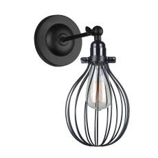 Italux kinkiet lampa ścienna Lesto MBM-2676/1 BK czarna druciana