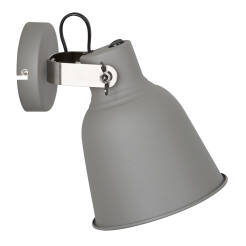 Italux Vidal MB-HN5213L GR+S.NICK kinkiet lampa ścienna retro stal szary E27 1x40W 22,5cm 