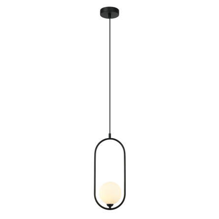 Italux Lupus PND-3965-1-BK  lampa wisząca nowoczesna czarny klosz biały kula G9 1x25W 