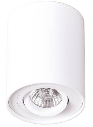 Maxlight Basic Round White C0067 oprawa stropowa natynkowa biały aluminium 1x50W GU10 9,5cm