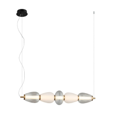 Italux Gastel  PND-74937-5-BK lampa wisząca nowoczesna stal, akryl klosz szklany IP20 LED 22W 3000K 84cm WM