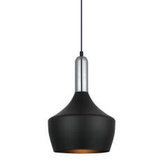 Italux lampa wisząca Ophelia MDM-3028/1 BK+CR chrom czarna 25cm