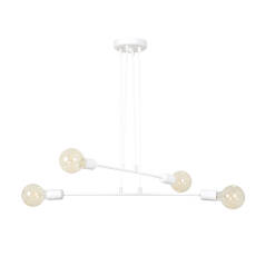 Emibig MULTIPO 4 WHITE 697/4 lampa wisząca loft regulowana metalowa biała 4x60W E27 70cm