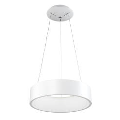 Italux Chiara 3945-832RP-WH-3 lampa wisząca nowoczesna aluminium klosz akrylowy okrągły biały 45,5cm IP20 LED 32W 3000K