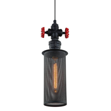 Italux lampa wisząca Clubbo MDM2848/1BK czarna Industrialna 13cm