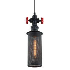 Italux lampa wisząca Clubbo MDM2848/1BK czarna Industrialna 13cm