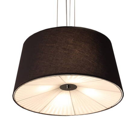 Light Prestige Bali LP-1322/1P BK lampa wisząca prosta elegancka czarna abażur tkanina 4x60W E27 50 cm