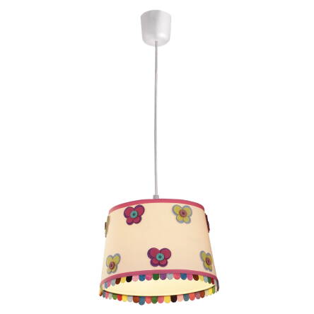 Light Prestige Butterfly LP-PD024 abażur róż lampa wisząca abażur tkanina wzór motyl 1x60W E27 32cm