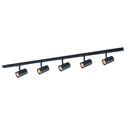 Italux Marvi TR Jazz BL 913721-5-BL-SET  szynoprzewód zestaw aluminium czarny mat, 5xGU10 35W 150 cm IP20