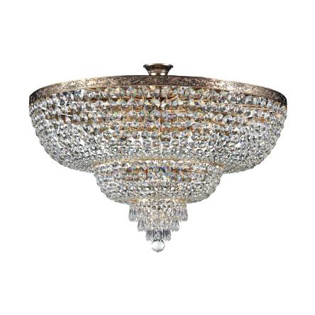 Maytoni Palace DIA891-CL-14-G plafon lampa sufitowa rama metalowa mosiądz kryształy 14xE27 60W 80 cm