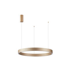 Italux Brasco Down PND-56215-060RPP-GD-3KS4K-TRDIMM lampa wisząca złota ring LED 40W 3000K + 4000K 60cm
