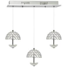 Milagro VENUS ML315 lampa wisząca chrom metal parasolki kryształki 4000K 15W LED 48cm