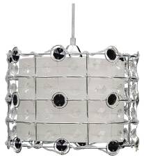 Candellux SENECA 31-02969 lampa wisząca kryształ mocowany w kloszu czarny 1X40W E27 30 cm