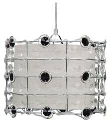 Candellux SENECA 31-02969 lampa wisząca kryształ mocowany w kloszu czarny 1X40W E27 30 cm