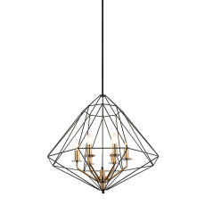 Italux Maresmo PEN-6369-6-BKBR lampa wisząca stal czarny złoty geometryczny E14 6x40W 65cm IP20