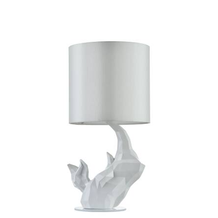 Maytoni Nashorn MOD470-TL-01-W lampa stołowa rama metalowa dekor abażur tkanina biała 1xE14 40W 24cm