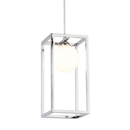 Italux lampa wisząca Daisy MD-BR4367-D1 CH chrom szklany biały klosz 14cm