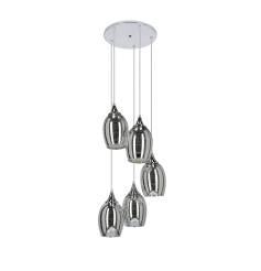 Candellux MARINA 35-60198 lampa wisząca szklany klosz chrom 5X60W E27 35cm