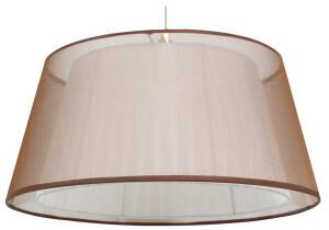 Candellux CHARLIE 31-24794 lampa wisząca abażur tasiemkowy brązowy 1X60W E27 45cm