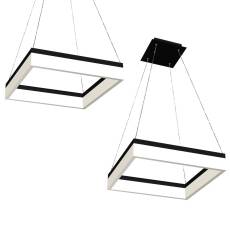 Milagro NERO ML081 lampa wisząca czarna kwadratowa 32W LED 4000K 41,5cm