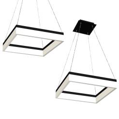 Milagro NERO ML081 lampa wisząca czarna kwadratowa 32W LED 4000K 41,5cm