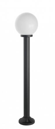 SU-MA Kule K 5002/2/K 200 lampa czarna stojąca klosz biały 20cm E27 120cm