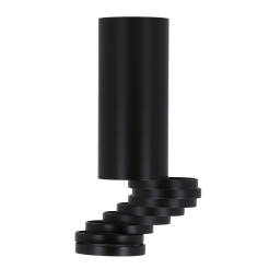 Candellux TUBA 2282732 oprawa stropowa natynkowa regulowane pierścienie czarny 1X50W GU10 20 cm