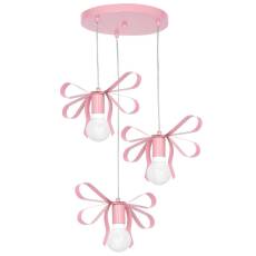 Milagro EMMA PINK MLP1040 lampa wisząca regulacja wysokości wstążki różowy metal 3xE27 30cm