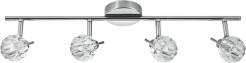Candellux BOMBOLA 94-70319 listwa oświetleniowa chrom kryształowy klosz 4X40W G9 67cm