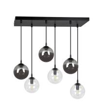 Emibig COSMO 6 BL/MIXB 714/6M2 lampa wisząca nowoczesna klosze szklane kule regulowana 6x40W E14 65cm