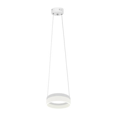 Milagro RING ML404 lampa wisząca metal biała klosz okrągły regulacja wysokości 12W LED 4000K 20cm