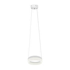 Milagro RING ML404 lampa wisząca metal biała klosz okrągły regulacja wysokości 12W LED 4000K 20cm