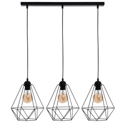 Milagro BASKET BLACK MLP7215 lampa wisząca industrialna czarna metalowa koszyk 3xE27 70cm