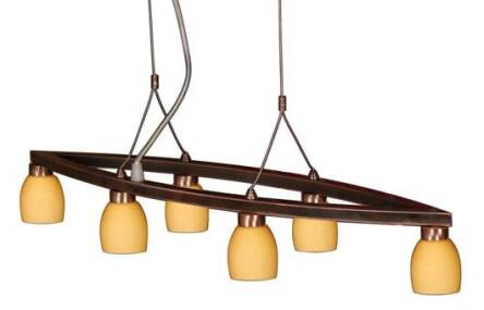 Candellux Dakota 36-10707 lampa wisząca  6x40W G9  64cm  miedź WM