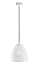 Candellux BENE 31-70340 lampa wisząca stożek ażurowy biały metal 1X60W E27 20cm