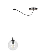 Emibig GIGI 1 BLACK TRANSPARENT 936/1 lampa wisząca nowoczesna szklany klosz kula 1x40W E14 200cm