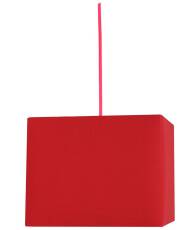 Candellux BASIC 31-06066 lampa wisząca kwadratowy czerwony abażur 1X60W E27 30 cm