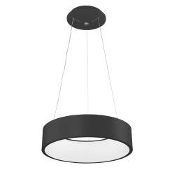 Italux Chiara 3945-832RP-BK-3 lampa wisząca nowoczesna aluminium klosz akrylowy okrągły czarny 45,5cm IP20 LED 32W 3000K