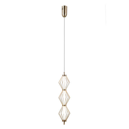 Italux Sevil PND-34403-3V-HBR lampa wisząca złota, LED 15W 3000K