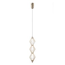 Italux Sevil PND-34403-3V-HBR lampa wisząca złota, LED 15W 3000K