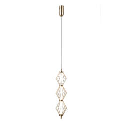 Italux Sevil PND-34403-3V-HBR lampa wisząca złota, LED 15W 3000K