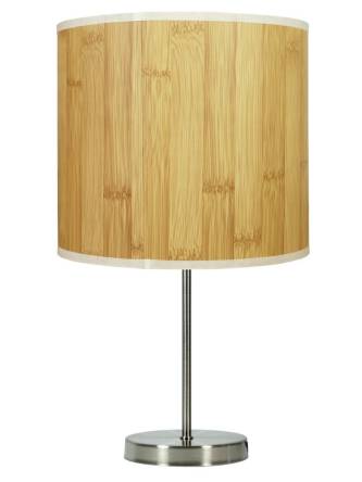 Candellux TIMBER 41-56712 lampa stołowa abażur z tworzywa o fakturze drewna 1X60W E27 20 cm