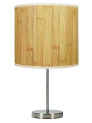 Candellux TIMBER 41-56712 lampa stołowa abażur z tworzywa o fakturze drewna 1X60W E27 20 cm