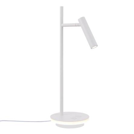 Maytoni Estudo Z010TL-L8W3K lampa stołowa metalowa biała regulowana 3000K 8W LED 15cm