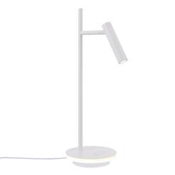 Maytoni Estudo Z010TL-L8W3K lampa stołowa metalowa biała regulowana 3000K 8W LED 15cm