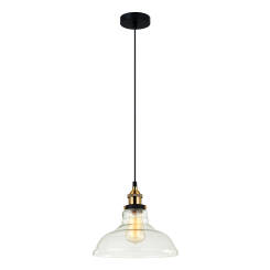 Italux lampa wisząca Hubert MDM-2381/1 mosiądz szkło 28 cm