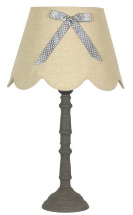 Candellux VIBU 41-28365 lampa stołowa abażur z efektowną kokardą len 1X60W E27 28 cm