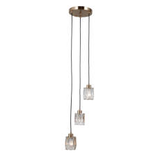 Italux Torno PND-40813-3R-HBR lampa wisząca E14 trzy klosze z kryształkami 27 cm